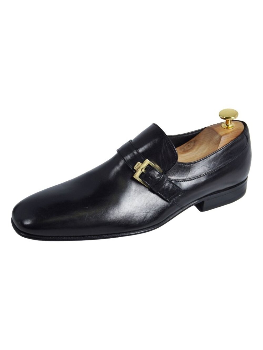 Gucci Leather Shoes Business Monk Strap Black